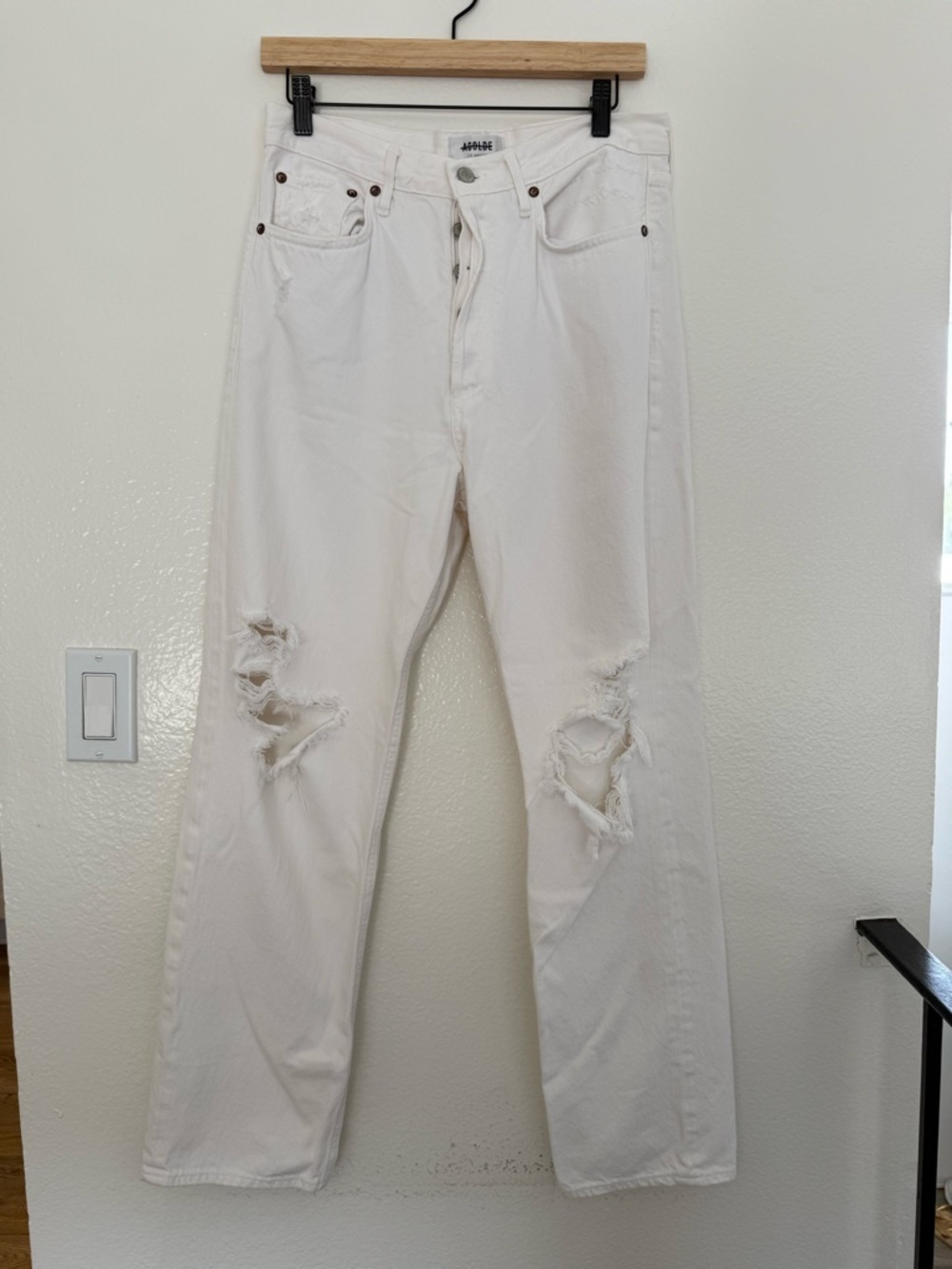 AGOLDE Women’s Ripped Denim Jeans